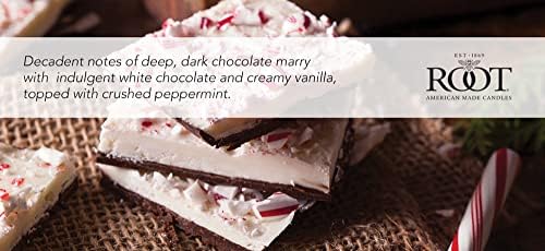 Root Candles Peppermint Bark Scented Candle in Travel Tin