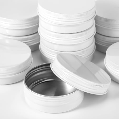 Patelai 72 Pcs 2 oz Aluminum Travel Tins with Screw Lid and Labels
