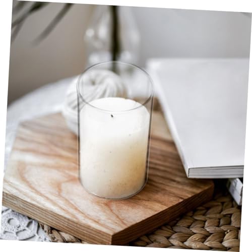 4pcs Decorative Glass Candle Covers for Hurricane Candle Holders