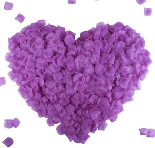 CODE FLORIST 2200 PCS Artificial Silk Flower Rose Petals Purple