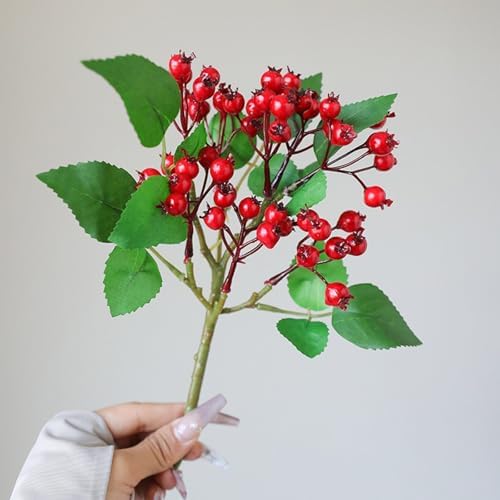 4 Pcs Artificial Pomegranate Branches for Floral Arrangements