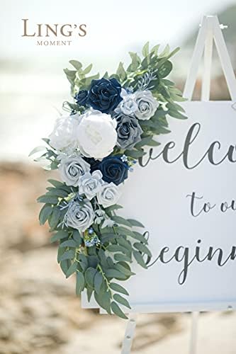 Lings Moment Artificial Welcome Sign Flowers Decoration