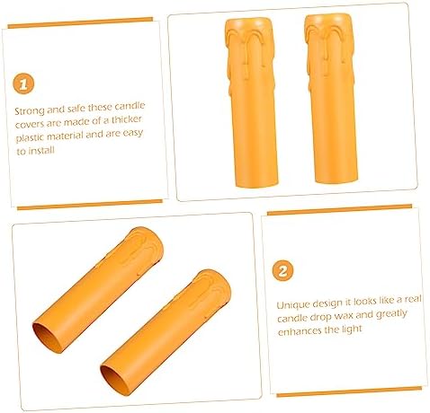 20 Pcs Lightweight Plastic Candle Sleeves with Tear Pattern Chandelier Socket Covers