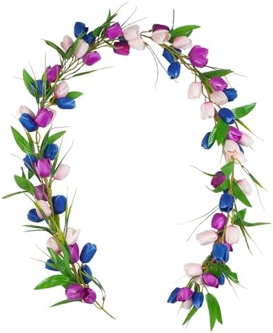 Artificial Tulip Garland 6ft Decor for Wedding and Home