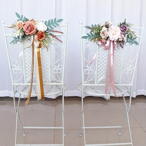 Xnferty Wedding Aisle Flowers with Chiffon Ribbons