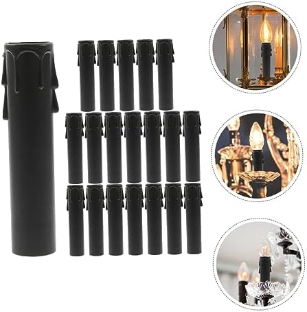 Happyyami 20pcs Chandelier Socket Covers for Candle Drip Protection