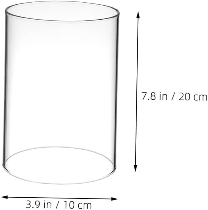 2pcs Glass Tealight Candle Shades Hurricane Style Decorative Holder Supplies