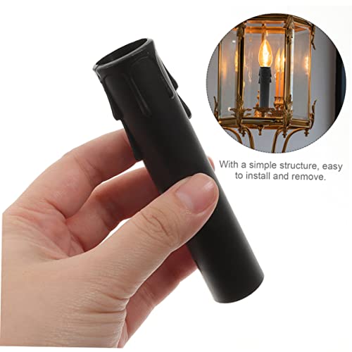 HOMSFOU 24pcs Tall Candle Socket Covers for Home Decor