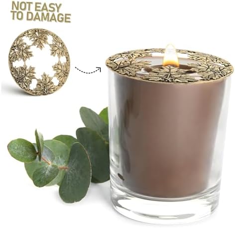 Candle Toppers for Jar Candles with Maple Leaf Design