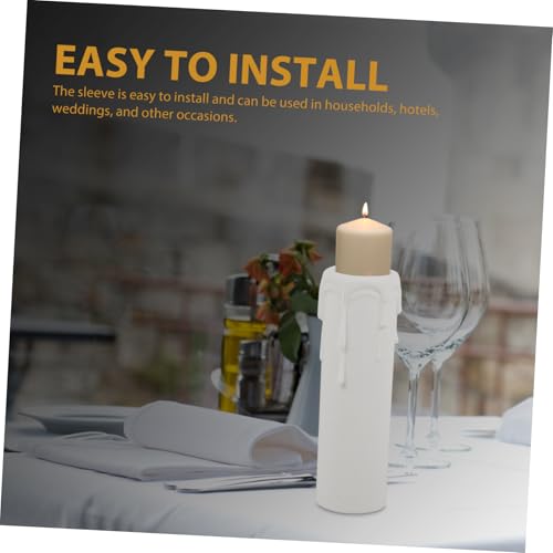 12pcs Chandelier Socket Covers with Wax Drop Effect