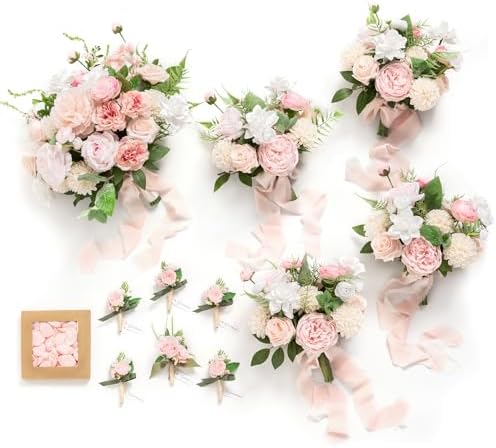 Lings Moment Blush Pink Artificial Flower Set