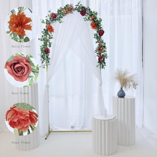 HS BRIDAL Artificial Flower Garland 65ft Orange