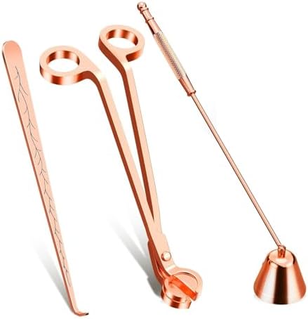 3 in 1 Candle Accessories Set with Gift Packaging Rose Gold