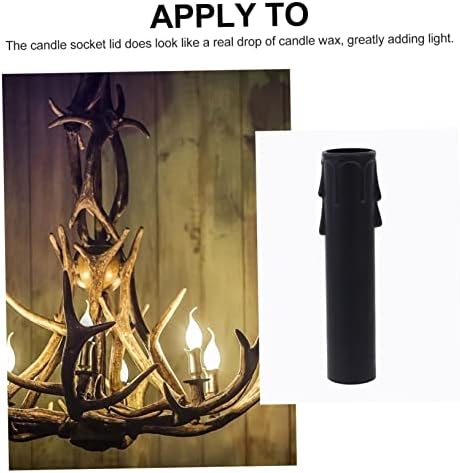 20pcs Plastic Candle Sleeves for Chandelier Socket Covers Teardrop Design