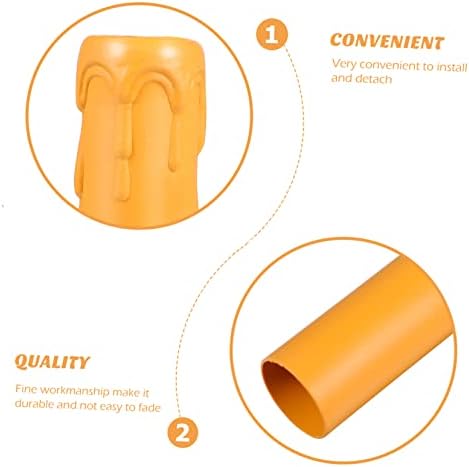 20 Pcs Lightweight Plastic Candle Sleeves with Tear Pattern Chandelier Socket Covers