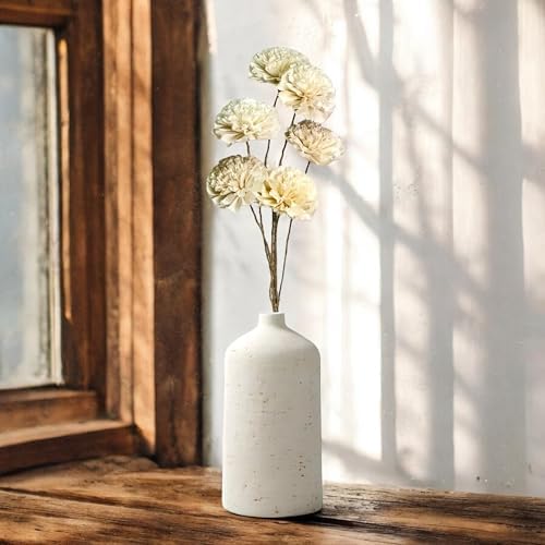 Organic Sola Wood Carnation Flower Branch Bouquet - 6 Stems