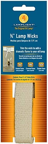 Lamplight Replacement Cotton Flat Wicks - 3 Count
