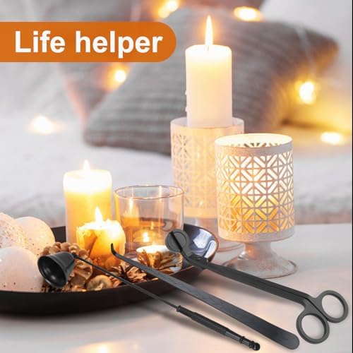 3 in 1 Candle Accessory Set - Black