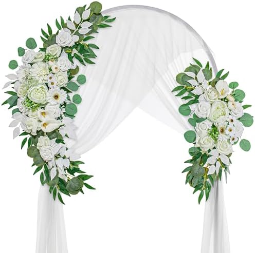 Lisuun Wedding Arch Flowers - 3 Piece Decor Set