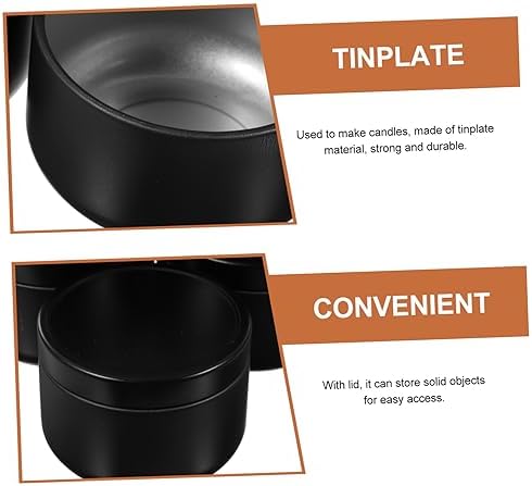 ERINGOGO 12pcs Tinplate Candle Jars for Storage and Crafting