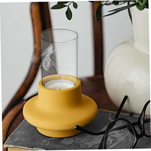 VINTORKY Glass Chimney Tube Windproof Candle Cover for Votive Candles