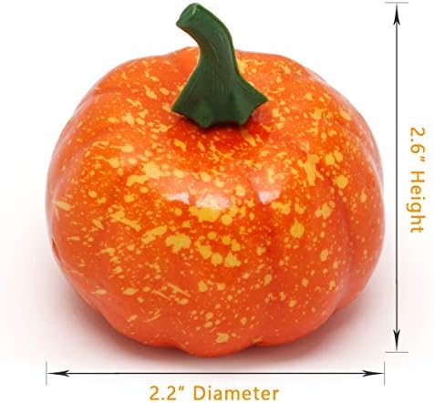 Coolrunner 12 Pack Realistic Artificial Fall Pumpkins - Orange