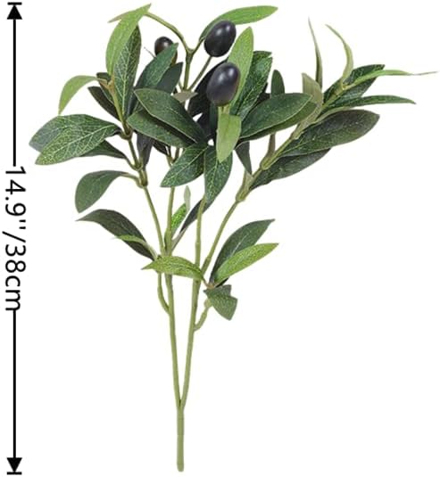 CLoxks Artificial Olive Branches 4 Pcs for Vases