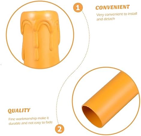 Mipcase 20pcs Chandelier Socket Sleeves Retro Decor Plastic Candle Holders