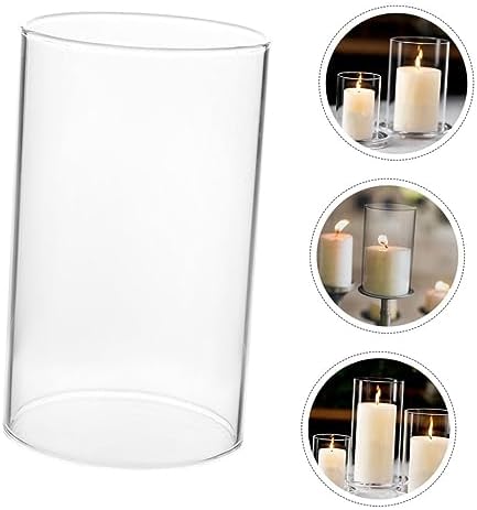 VALICLUD Clear Glass Candle Holder Sleeve for Home Decor