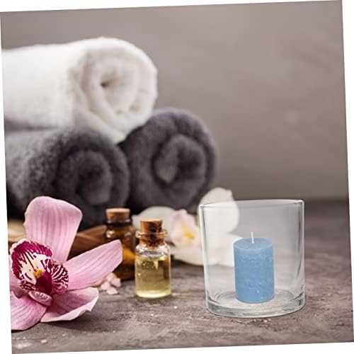 Clear Glass Candle Cover Windproof Dome for Votive Candles