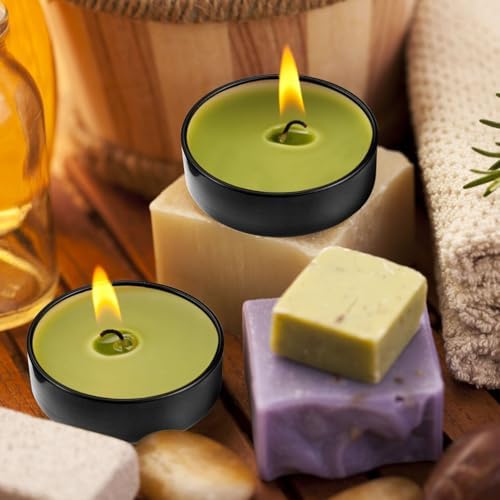 24pcs Black Aluminum Candle Tins with Lids
