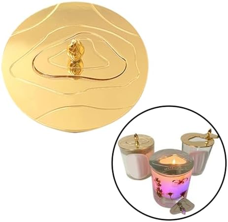 63mm Gold Candle Jar Sleeve with Windproof Lid
