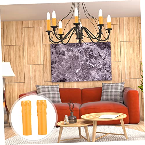 Homoyoyo 20pcs Plastic Chandelier Sleeves for Lamps and Candle Holders