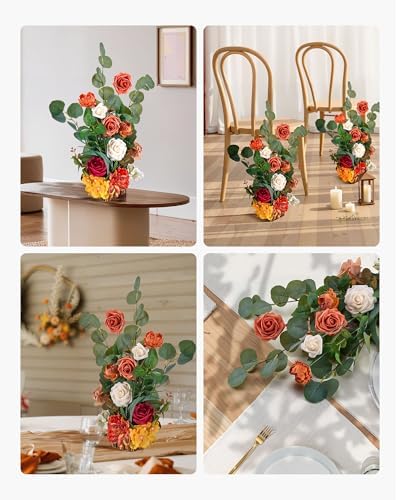 VEVOR 4PCS Standing Artificial Flowers Arrangements 175 Inch Tall Decorations