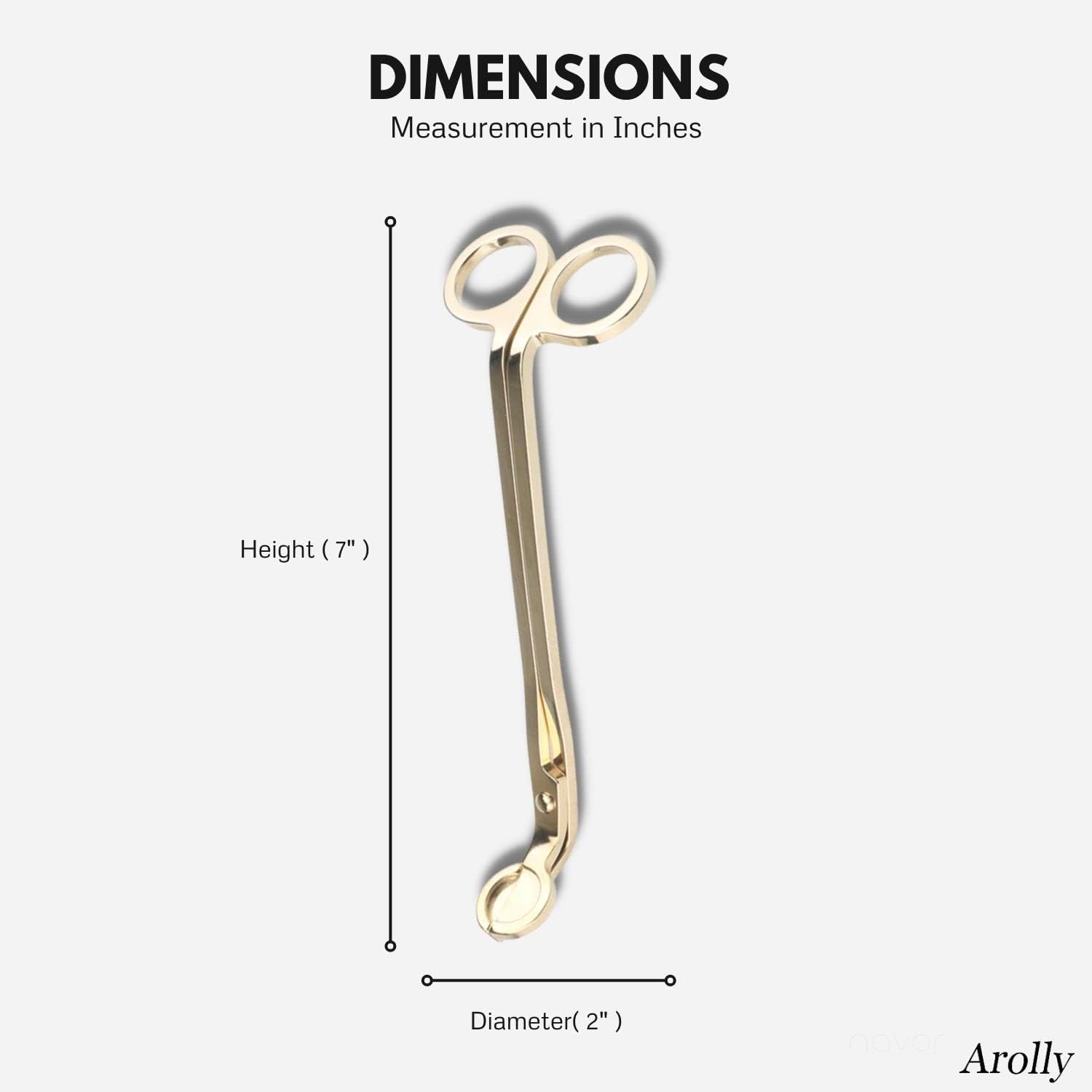 Arolly Sturdy Candle Wick Trimmer - Pack of 2 Premium Stainless Steel Wick Cutter