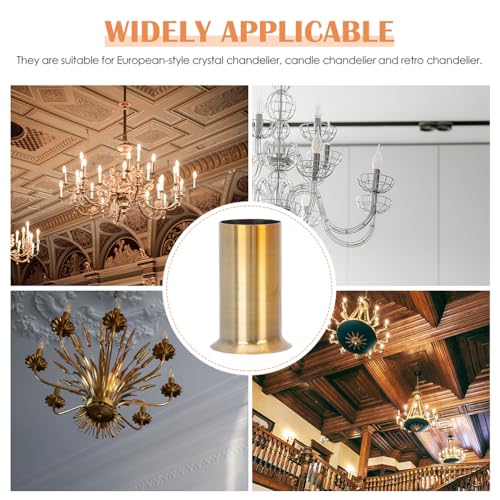 12 Pcs Iron Candle Sleeve Covers for Chandeliers