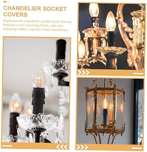 Happyyami 20pcs Chandelier Socket Covers for Candle Drip Protection