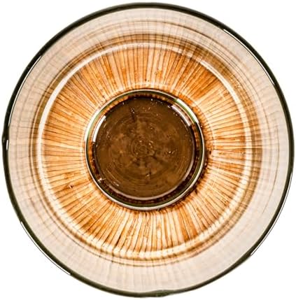 Creative Co Op Glass Hurricane Vase with Woven Rattan Base Small