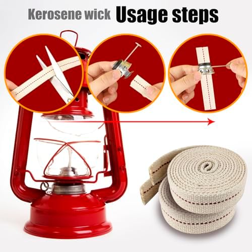 1 Roll Oil Lamp Wick - 65 Feet Length 1 Inch Width Replacement