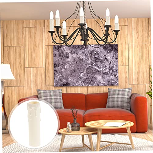 20pcs Lightweight Candle Sleeves with Tear Pattern for Chandeliers