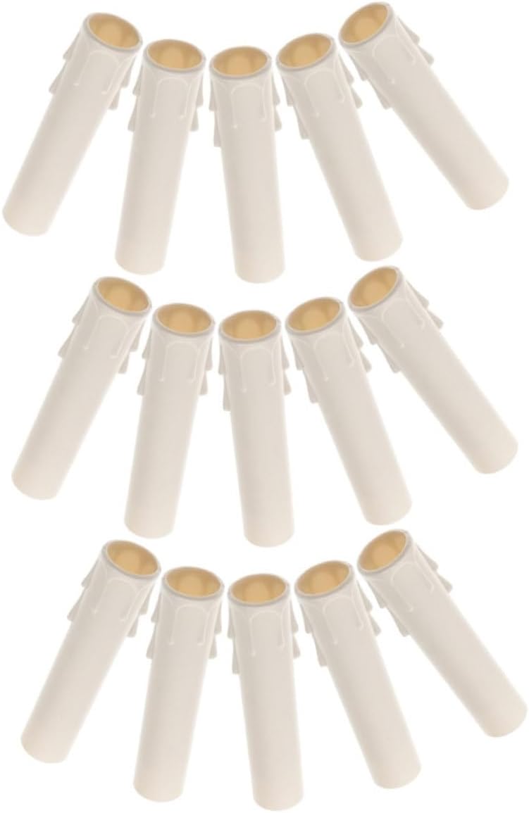 15PCS Drip Plastic Candle Sleeves for Chandeliers and Candelabra Bases