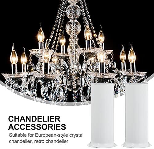 12pcs Metal Candle Sleeves for Chandeliers White