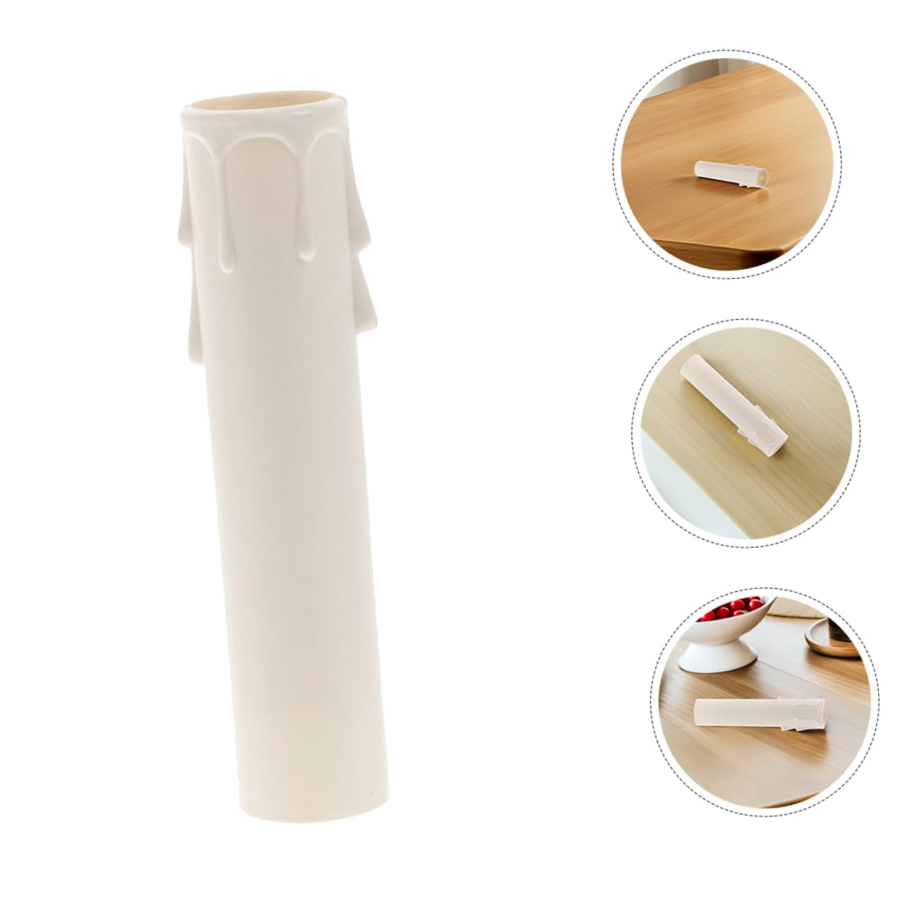 15pcs Plastic Candle Covers for Chandelier Bulbs Teardrop Design Elegant Candle Sleeves