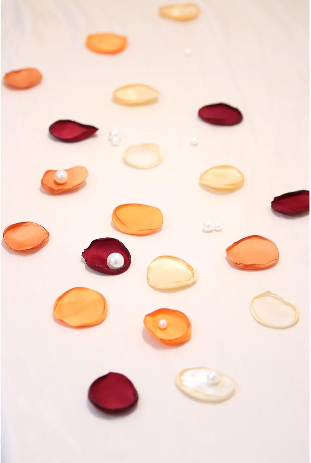 300pcs Orange Rose Petals Artificial Wedding Decor