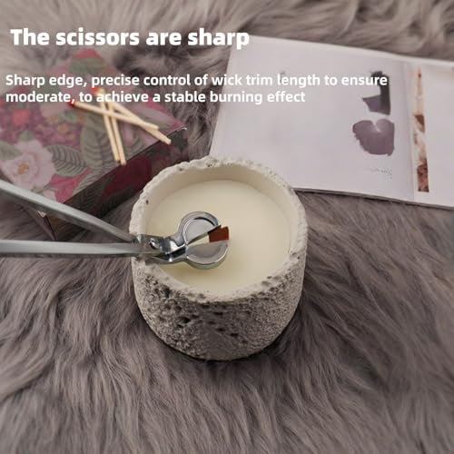 Candle Wick Trimmer and Snuffer Set 709 Inch Stainless Steel Scissors