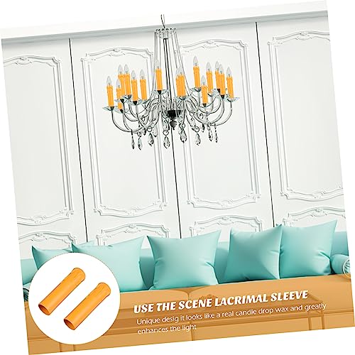 Gadpiparty 20pcs Durable Chandelier Socket Covers Plastic Candle Sleeves Heat Resistant and Lightweight