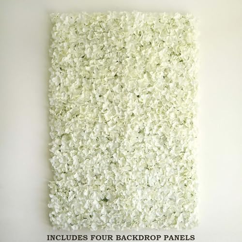 Efavormart 4 Piece Cream Silk Hydrangea Flower Decor Wall