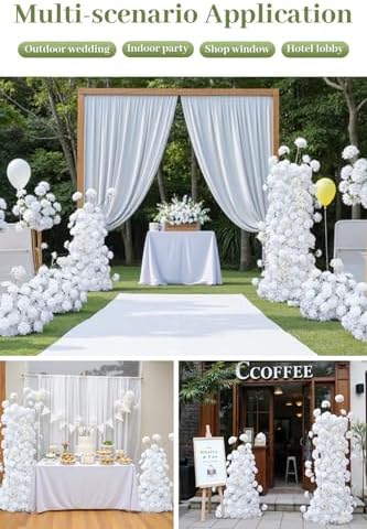19 Inch White Artificial Flowers Ball for Wedding Aisle Floor Centerpieces
