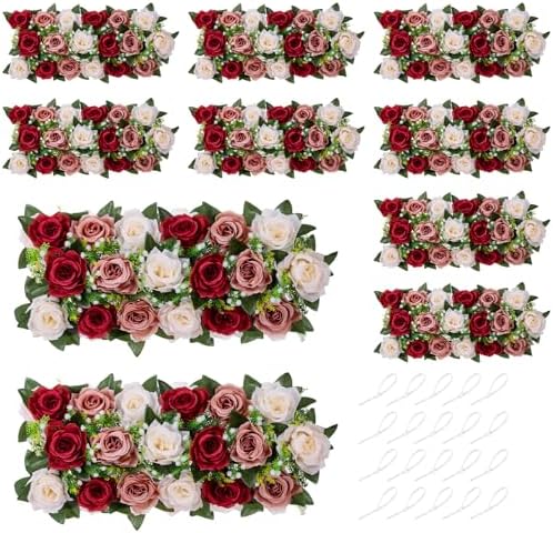 NUPTIO 10 Pcs Artificial Floral Centerpieces for Wedding Tables