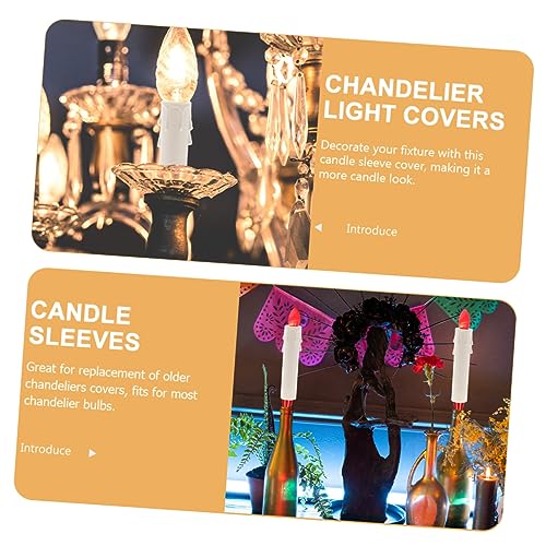 Alipis 20pcs Chandelier Socket Wax Drop Effect Plastic Tubes for Candelabras